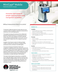 Thumbnail of document Data Sheet - MiniCapt® Mobile Microbial Air Sampler